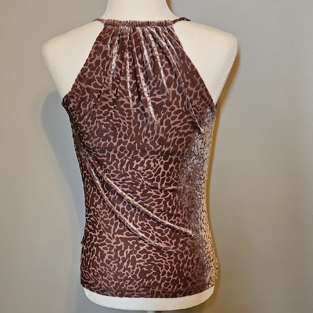 New York & Company Leopard Print Swoop Neck Women's Top Animal Print Cami Tank
